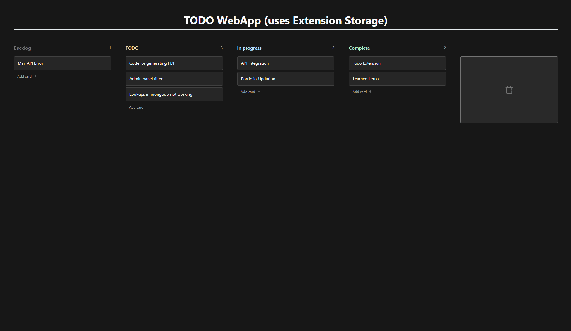 ToDo Extension with Chrome Storage API